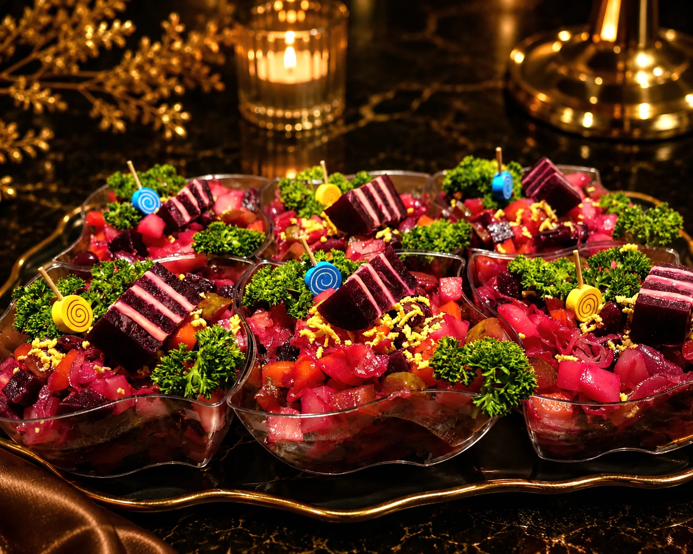 DOSHADO — beetroot canapes