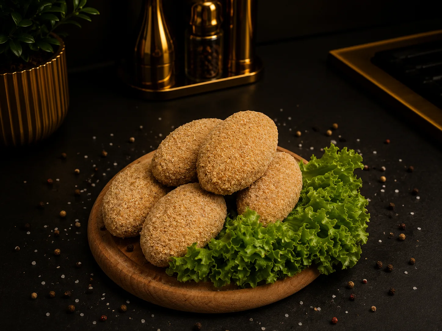 DOSHADO — breaded cutlets lettuce