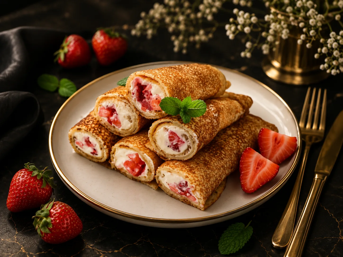 DOSHADO — crepe rolls strawberry