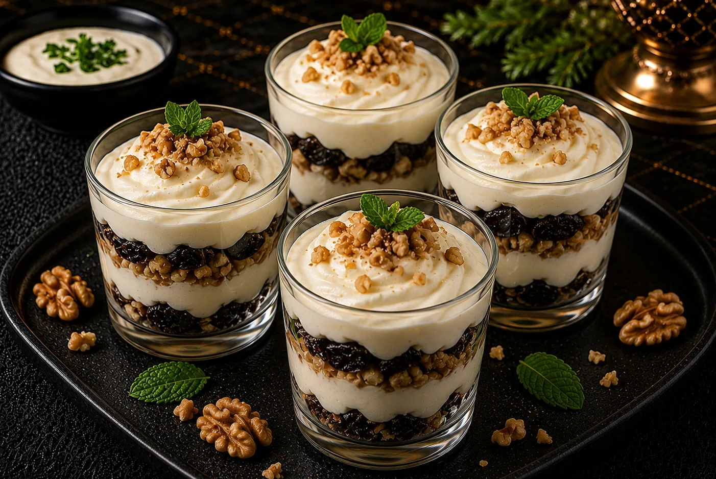 DOSHADO — dessert cups prune walnut