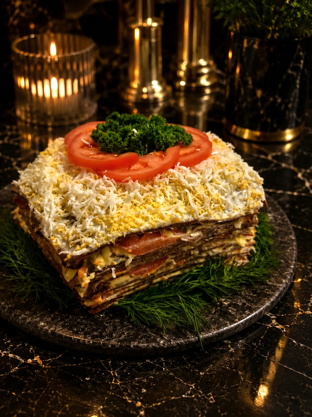DOSHADO — layered salad tomato