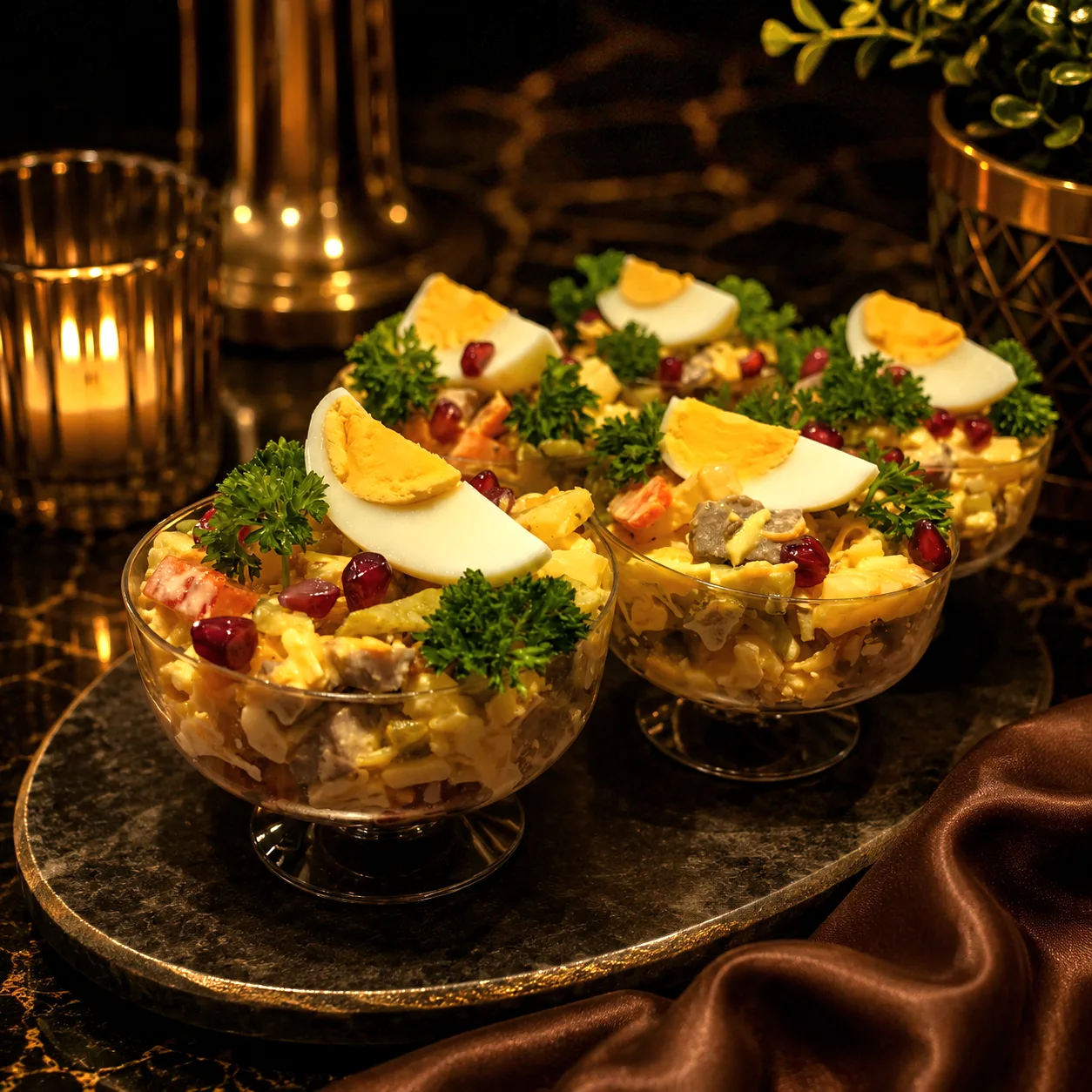 DOSHADO — salad cups egg pomegranate