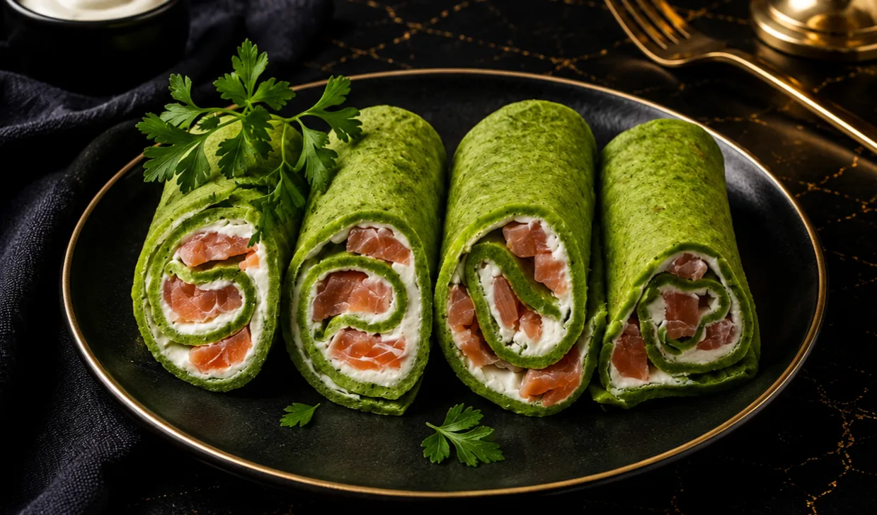 DOSHADO — spinach salmon rolls